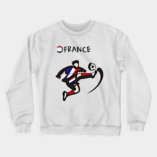 Dynamic France Soccer Player Pose V1-3 Crewneck Sweatshirt